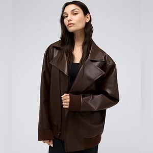 Kenneth Cole Faux Leather Jacket NWT
